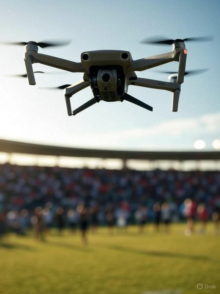 Photographie sportive drone terrain football Ottawa - Couverture événement